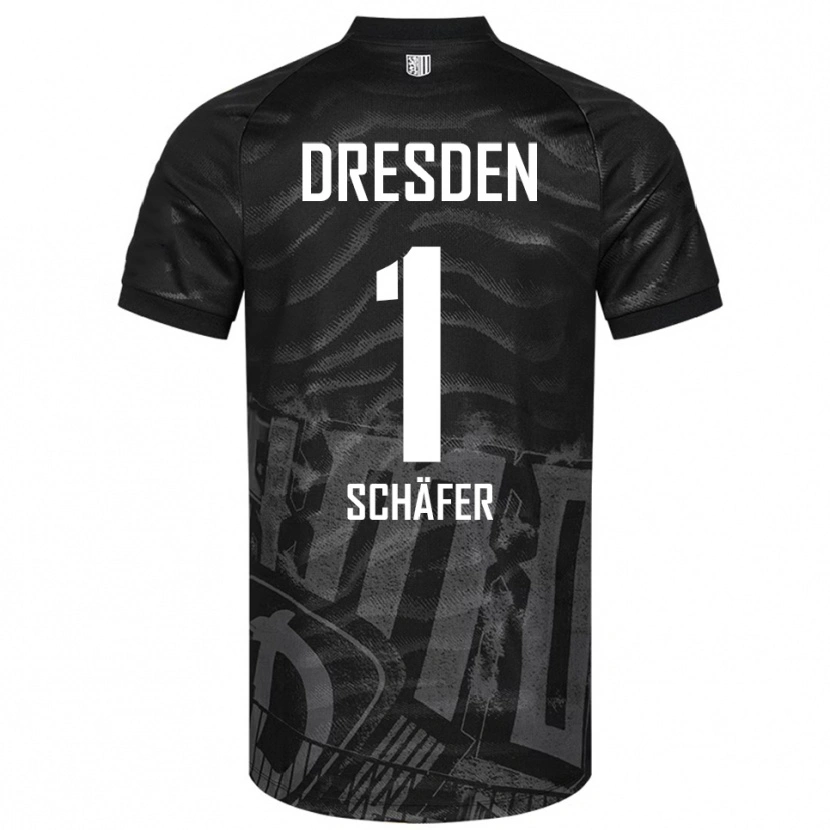 Danxen Kinderen Moritz Schäfer #1 Zwart Grijs Uitshirt Uittenue 2025/26 T-Shirt België