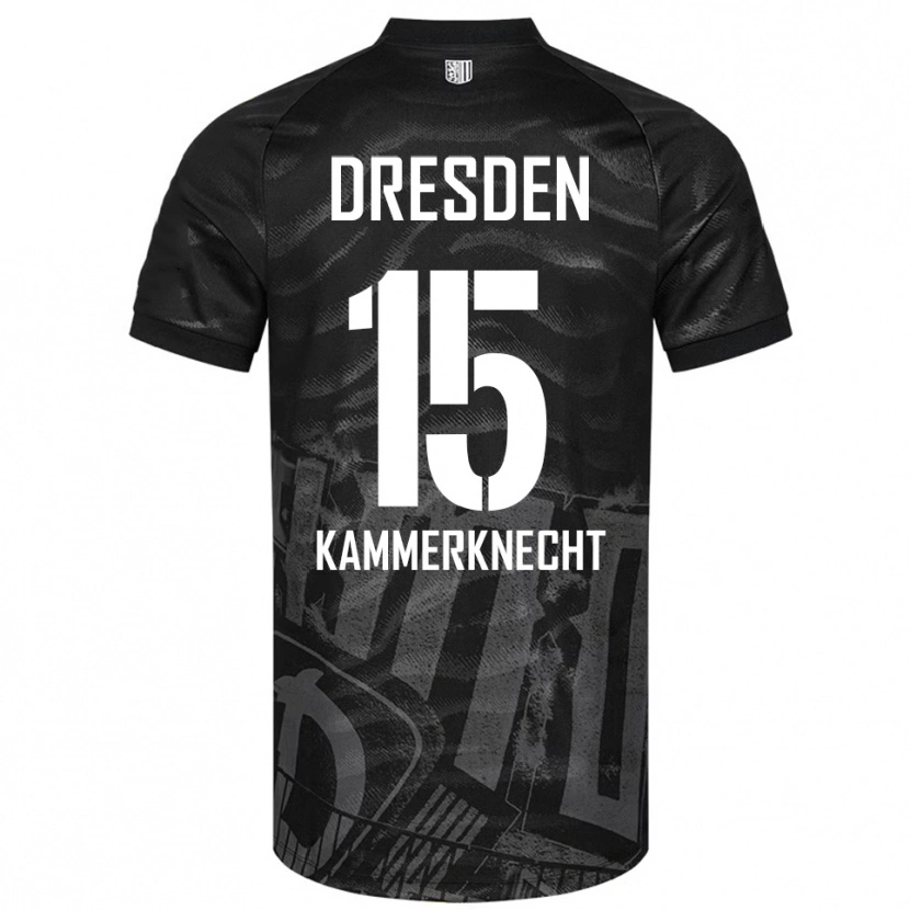 Danxen Kinderen Claudio Kammerknecht #15 Zwart Grijs Uitshirt Uittenue 2025/26 T-Shirt België