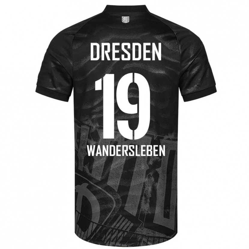 Danxen Kinderen Arian-Rayan Wandersleben #19 Zwart Grijs Uitshirt Uittenue 2025/26 T-Shirt België