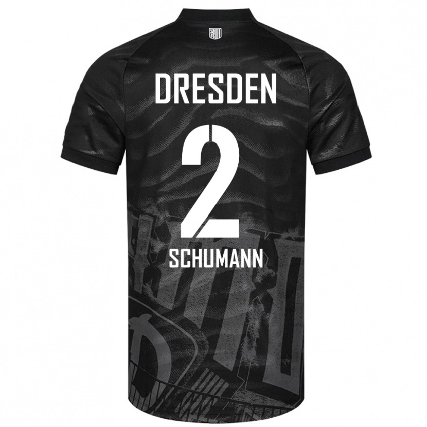 Danxen Kinderen Anton Schumann #2 Zwart Grijs Uitshirt Uittenue 2025/26 T-Shirt België