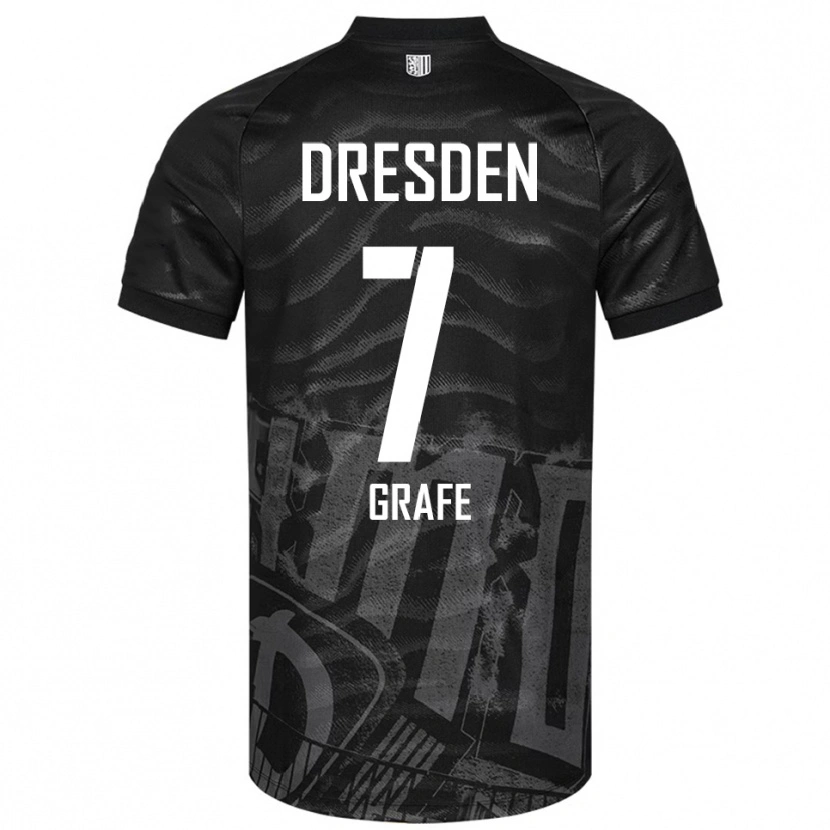 Danxen Kinderen Quentin Grafe #7 Zwart Grijs Uitshirt Uittenue 2025/26 T-Shirt België