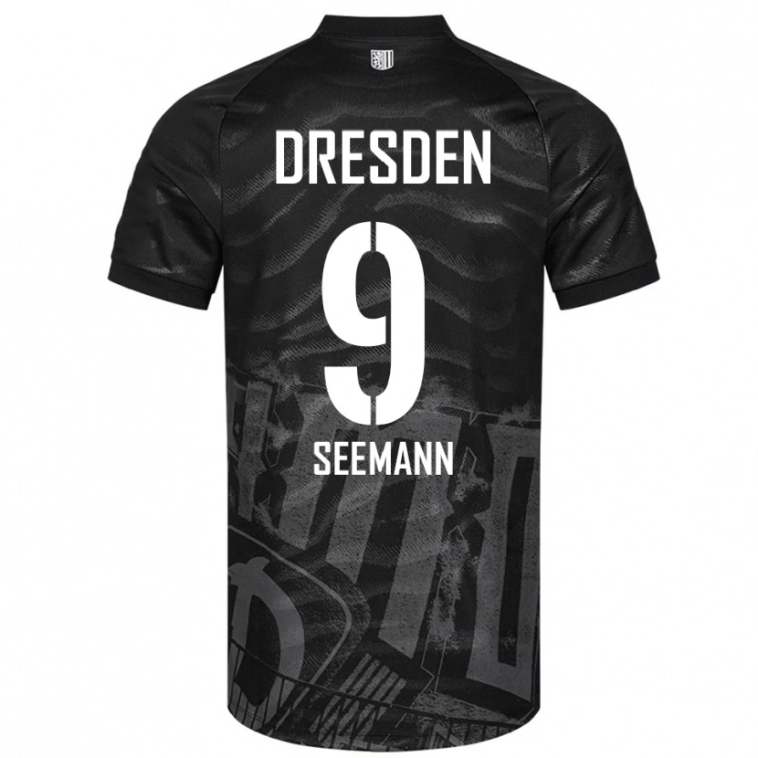 Danxen Kinderen Arne Seemann #9 Zwart Grijs Uitshirt Uittenue 2025/26 T-Shirt België