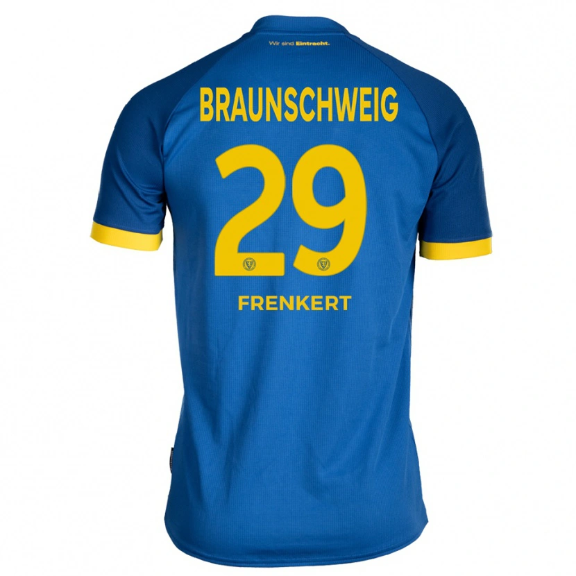Danxen Kinderen Lukas Frenkert #29 Koninklijk Blauw Geel Uitshirt Uittenue 2025/26 T-Shirt België