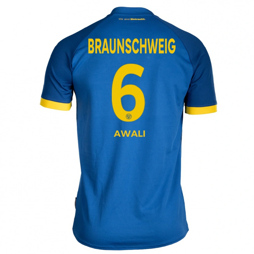Danxen Kinderen Abdel-Haq Awali #6 Koninklijk Blauw Geel Uitshirt Uittenue 2025/26 T-Shirt België