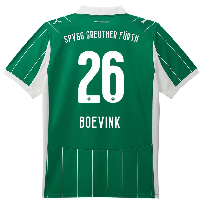Danxen Kinderen Pelle Boevink #26 Groen Wit Uitshirt Uittenue 2025/26 T-Shirt België