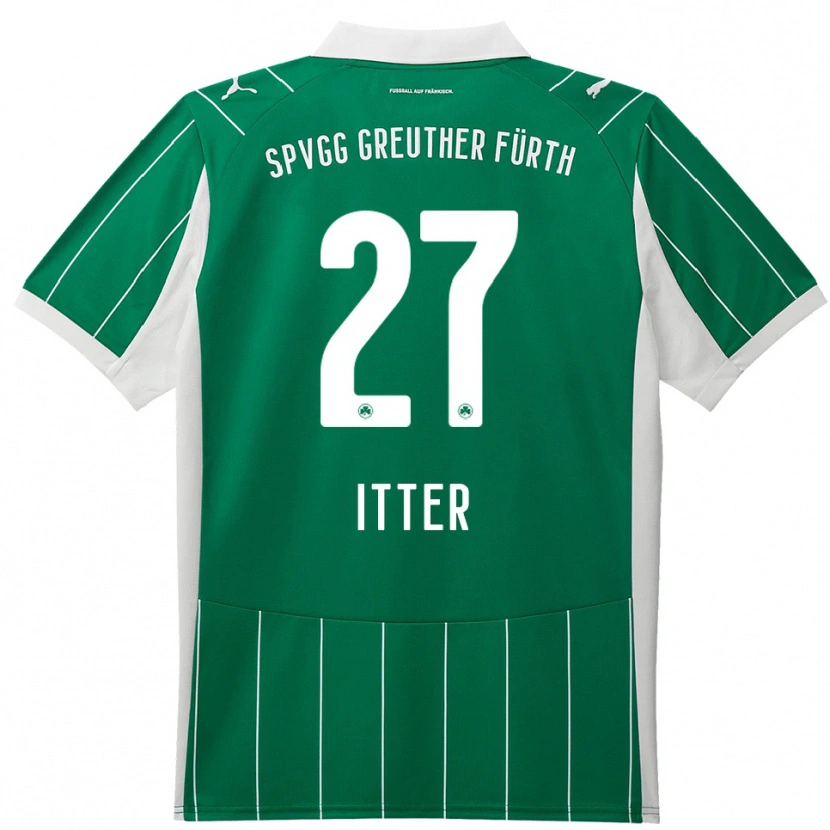 Danxen Kinderen Luca Itter #27 Groen Wit Uitshirt Uittenue 2025/26 T-Shirt België