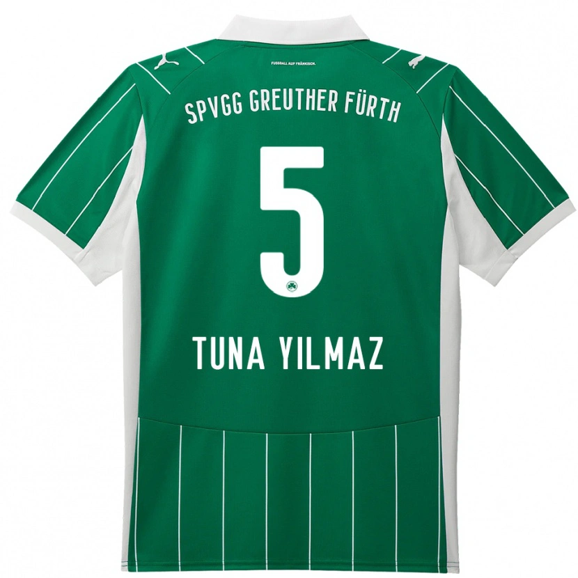 Danxen Kinderen Tuna Yilmaz #5 Groen Wit Uitshirt Uittenue 2025/26 T-Shirt België