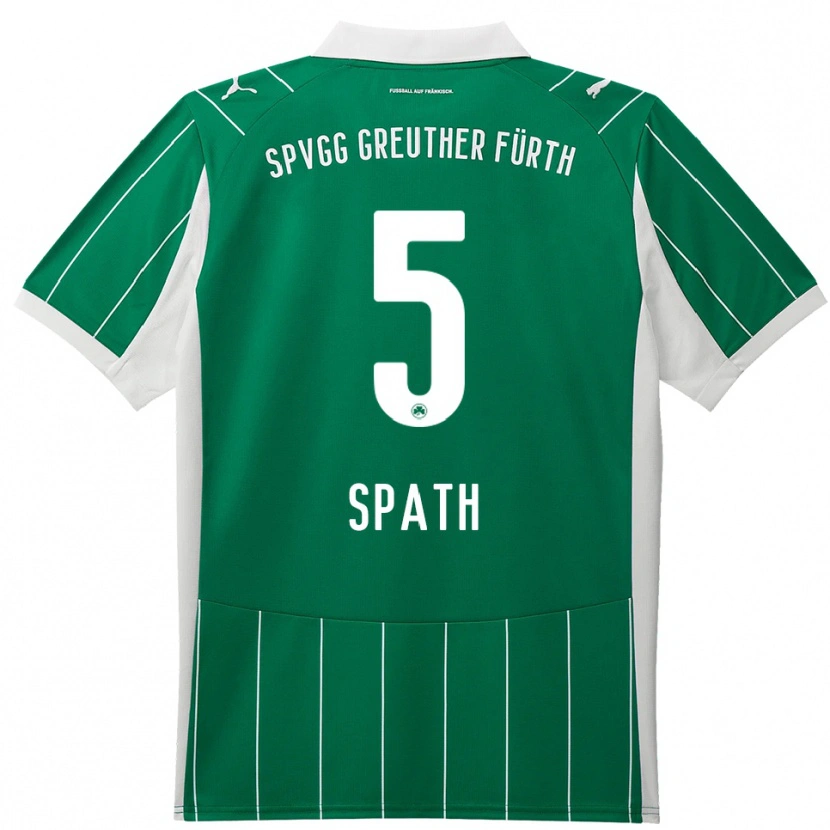 Danxen Kinderen Dominik Spath #5 Groen Wit Uitshirt Uittenue 2025/26 T-Shirt België