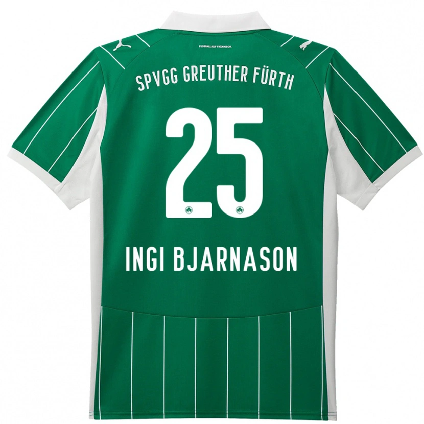 Danxen Kinderen Brynjar Ingi Bjarnason #25 Groen Wit Uitshirt Uittenue 2025/26 T-Shirt België