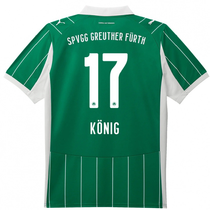 Danxen Kinderen Noah König #17 Groen Wit Uitshirt Uittenue 2025/26 T-Shirt België