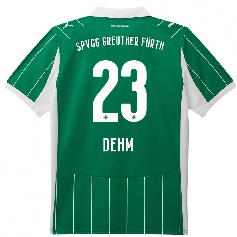 Danxen Kinderen Jannik Dehm #23 Groen Wit Uitshirt Uittenue 2025/26 T-Shirt België