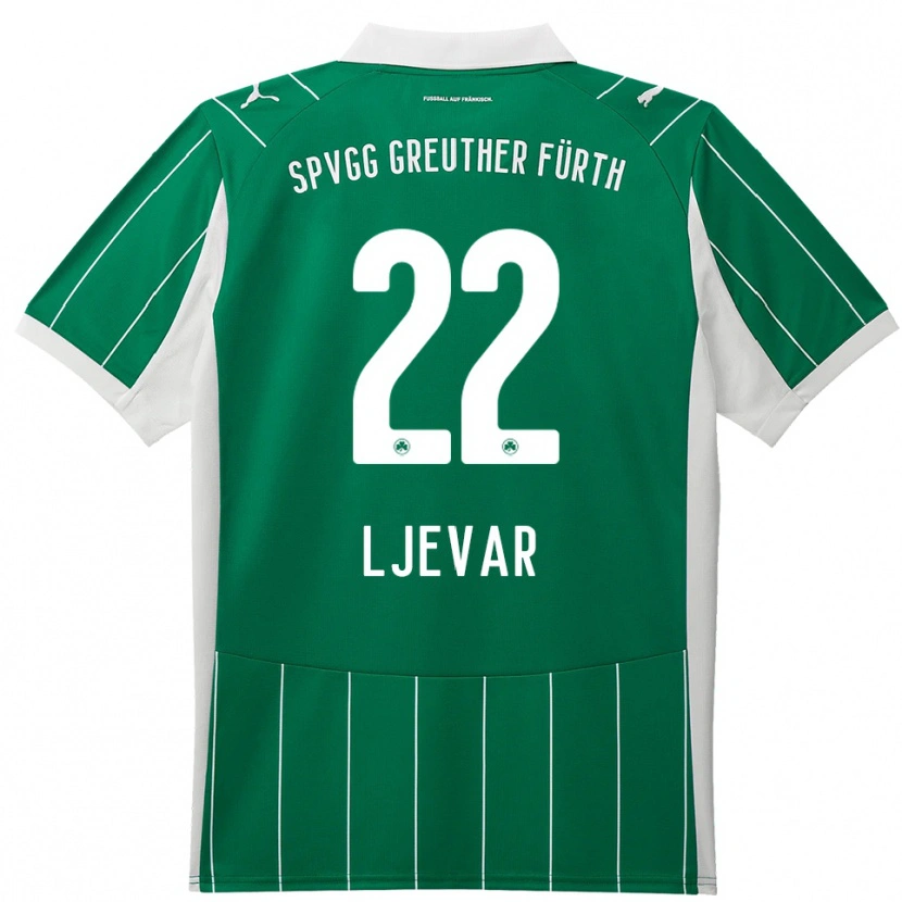 Danxen Kinderen Nico Ljevar #22 Groen Wit Uitshirt Uittenue 2025/26 T-Shirt België