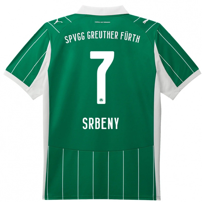 Danxen Kinderen Dennis Srbeny #7 Groen Wit Uitshirt Uittenue 2025/26 T-Shirt België