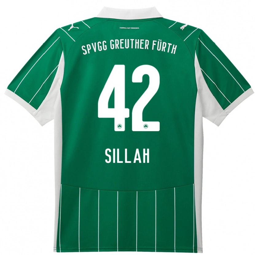 Danxen Kinderen Omar Sillah #42 Groen Wit Uitshirt Uittenue 2025/26 T-Shirt België