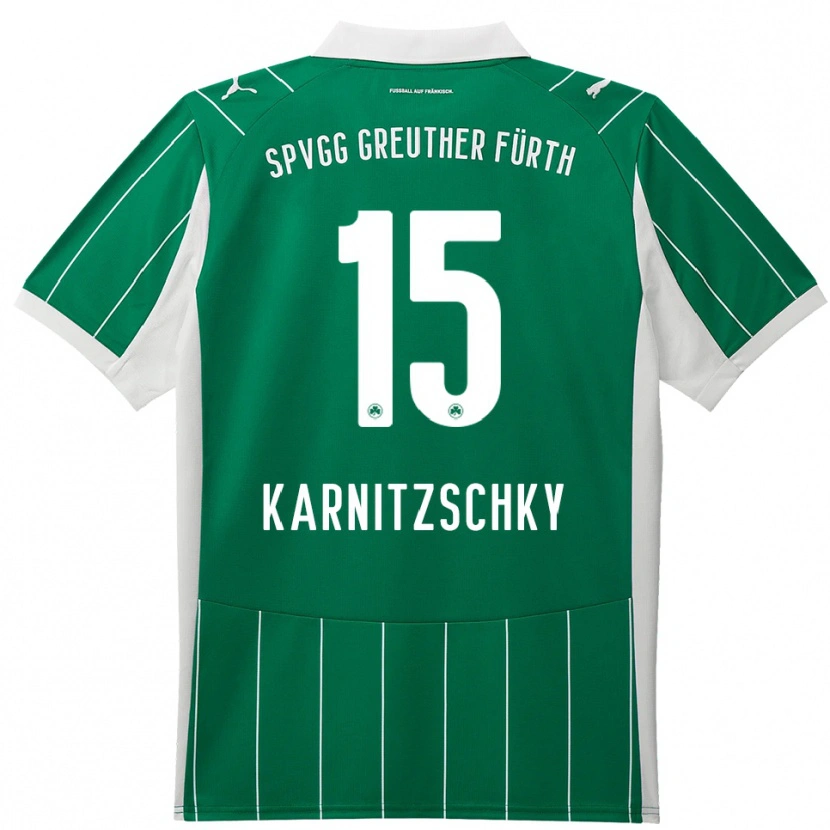 Danxen Kinderen Nick Karnitzschky #15 Groen Wit Uitshirt Uittenue 2025/26 T-Shirt België