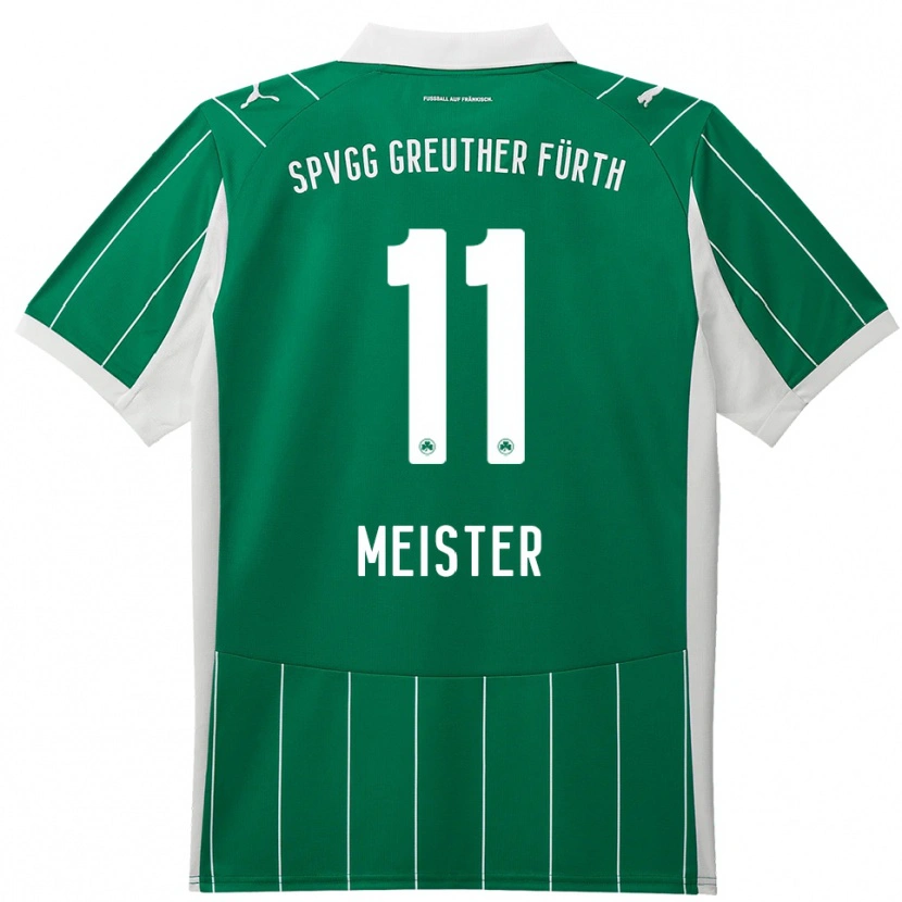 Danxen Kinderen Christoph Meister #11 Groen Wit Uitshirt Uittenue 2025/26 T-Shirt België