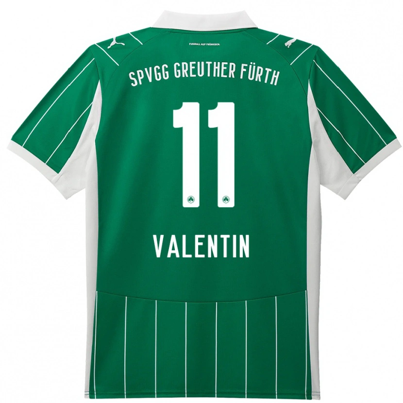 Danxen Kinderen Jonas Valentin #11 Groen Wit Uitshirt Uittenue 2025/26 T-Shirt België
