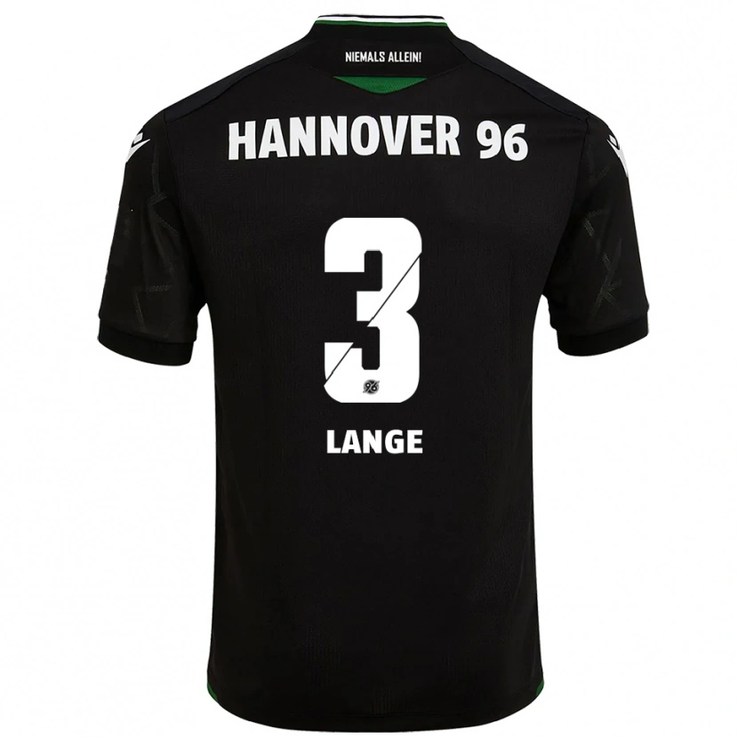 Danxen Kinderen Maximilian Lange #3 Zwart Groen Uitshirt Uittenue 2025/26 T-Shirt België