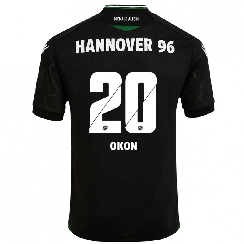 Danxen Kinderen Ime Okon #20 Zwart Groen Uitshirt Uittenue 2025/26 T-Shirt België
