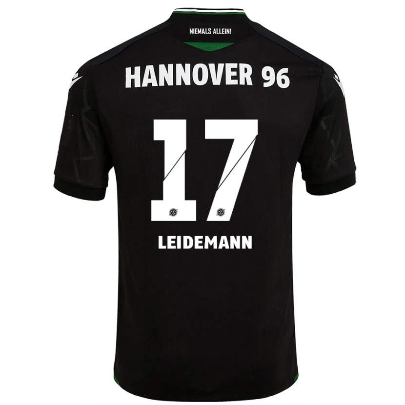 Danxen Kinderen Lukas Leidemann #17 Zwart Groen Uitshirt Uittenue 2025/26 T-Shirt België