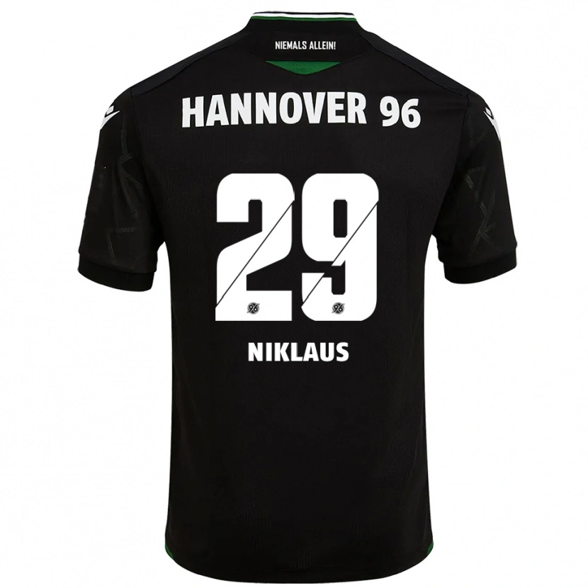 Danxen Kinderen Jeremie Niklaus #29 Zwart Groen Uitshirt Uittenue 2025/26 T-Shirt België