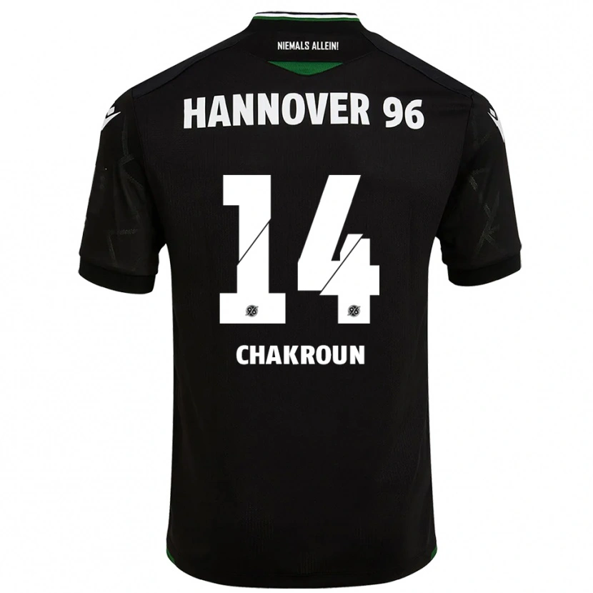Danxen Kinderen Husseyn Chakroun #14 Zwart Groen Uitshirt Uittenue 2025/26 T-Shirt België