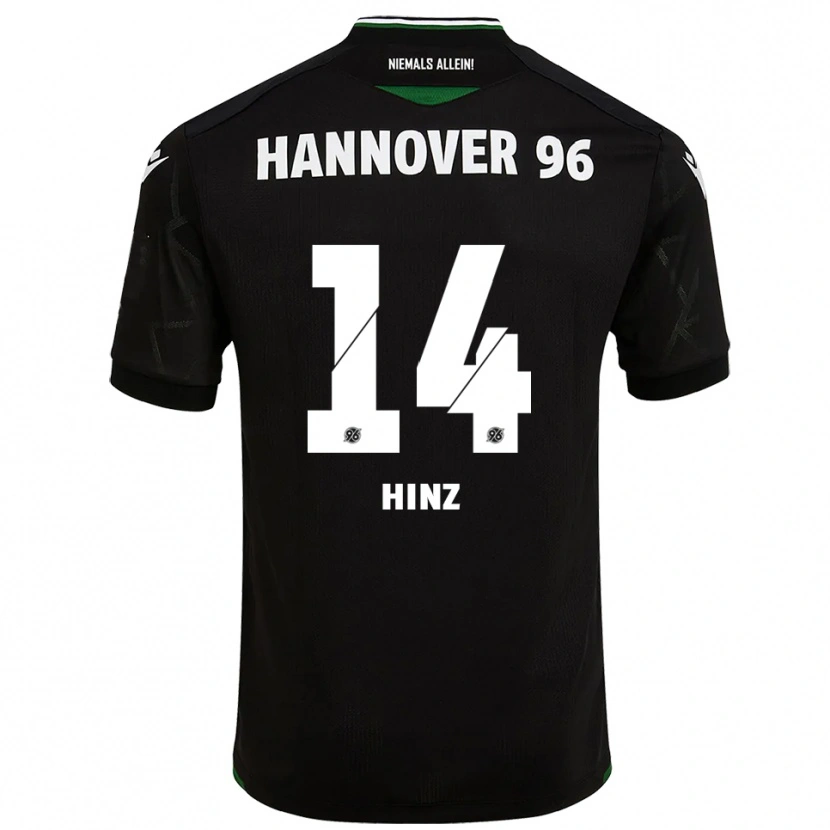 Danxen Kinderen Pia Hinz #14 Zwart Groen Uitshirt Uittenue 2025/26 T-Shirt België