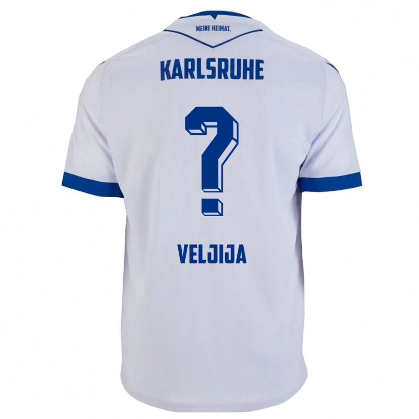 Danxen Kinderen Lisiana Veljija #0 Wit Blauw Uitshirt Uittenue 2025/26 T-Shirt België