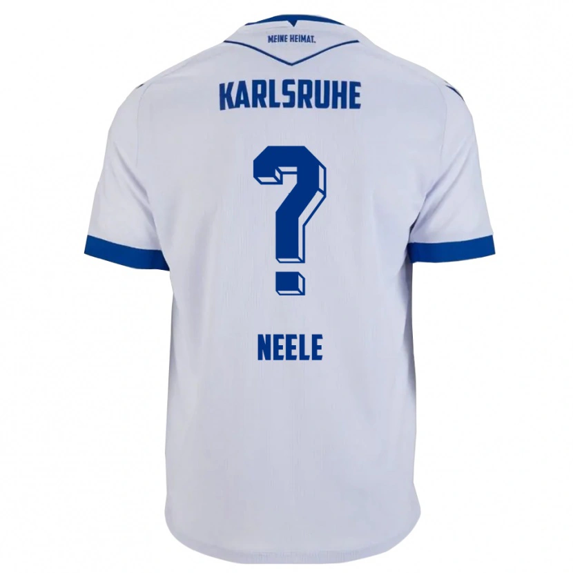 Danxen Kinderen Neele Beck #0 Wit Blauw Uitshirt Uittenue 2025/26 T-Shirt België