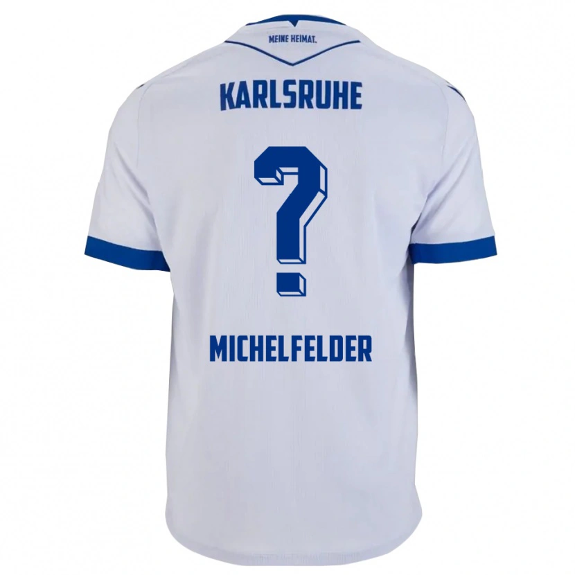 Danxen Kinderen Norina Michelfelder #0 Wit Blauw Uitshirt Uittenue 2025/26 T-Shirt België