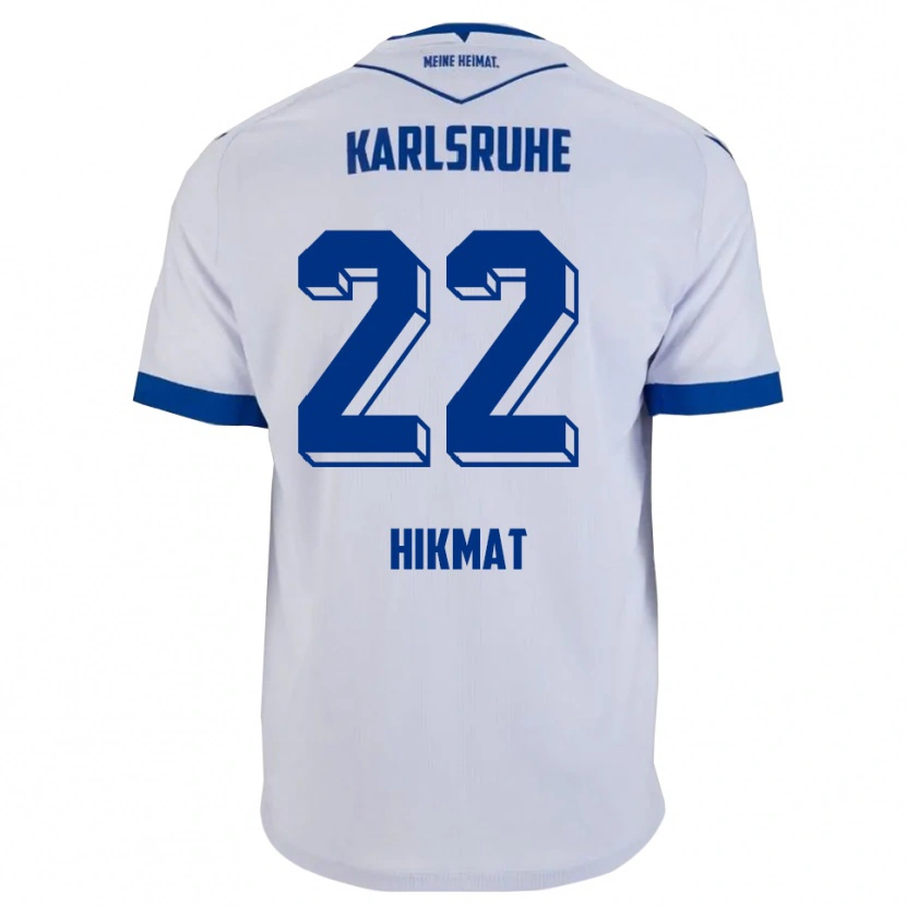 Danxen Kinderen Soufiane Hikmat #22 Wit Blauw Uitshirt Uittenue 2025/26 T-Shirt België