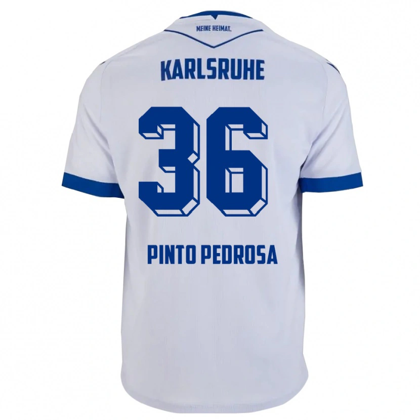 Danxen Kinderen Rafael Pinto Pedrosa #36 Wit Blauw Uitshirt Uittenue 2025/26 T-Shirt België