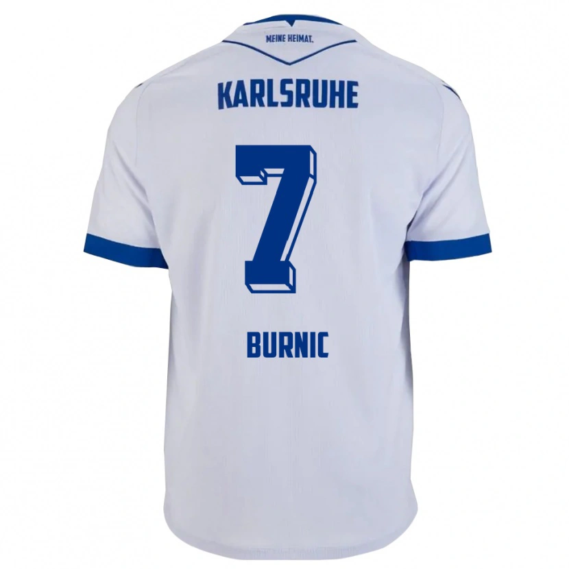 Danxen Kinderen Dzenis Burnic #7 Wit Blauw Uitshirt Uittenue 2025/26 T-Shirt België