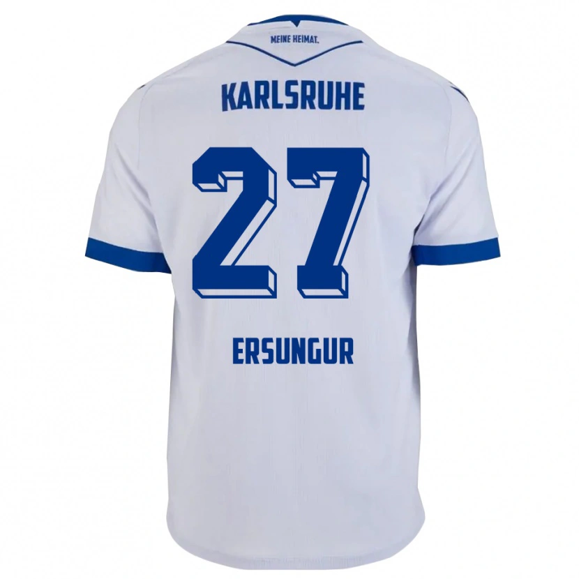 Danxen Kinderen Ali-Eren Ersungur #27 Wit Blauw Uitshirt Uittenue 2025/26 T-Shirt België