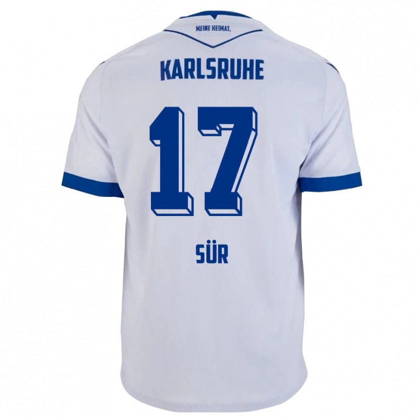 Danxen Kinderen Devin Sür #17 Wit Blauw Uitshirt Uittenue 2025/26 T-Shirt België
