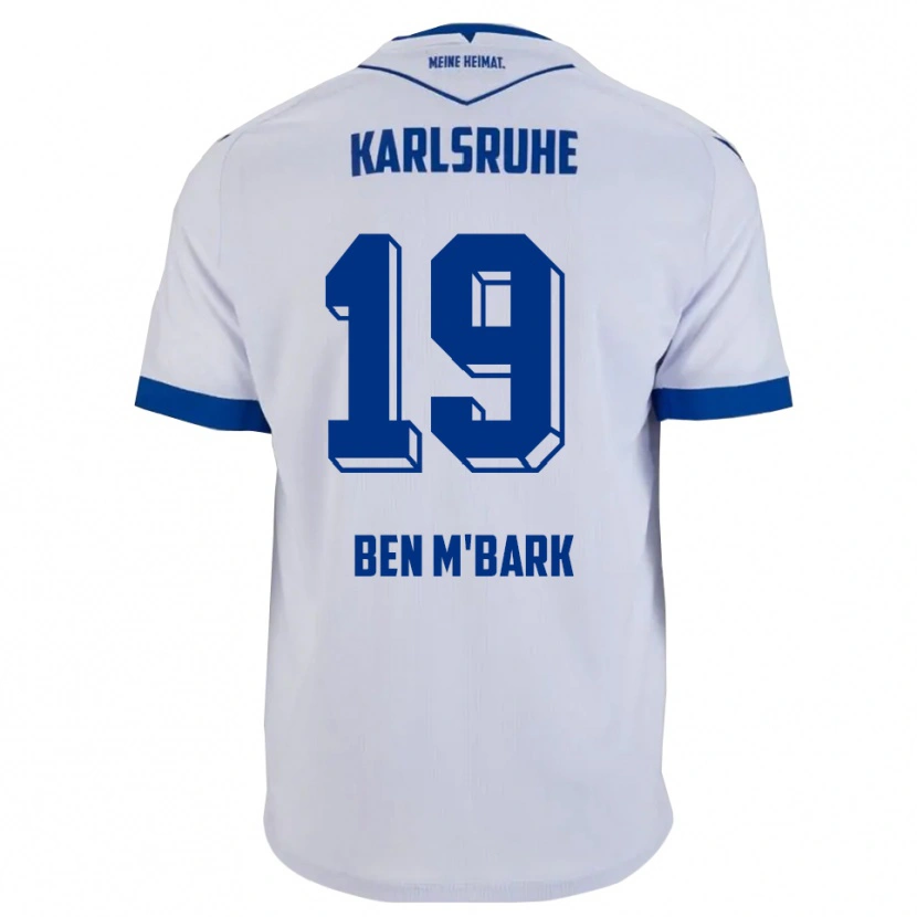 Danxen Kinderen Mohamed Ben M'bark #19 Wit Blauw Uitshirt Uittenue 2025/26 T-Shirt België