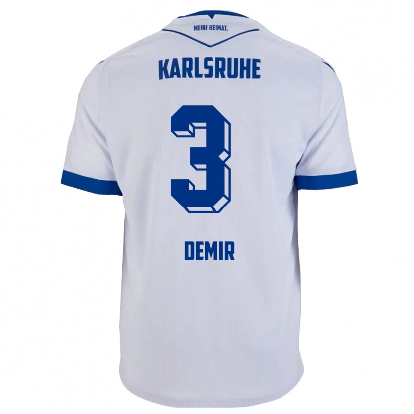 Danxen Kinderen Arel Demir #3 Wit Blauw Uitshirt Uittenue 2025/26 T-Shirt België