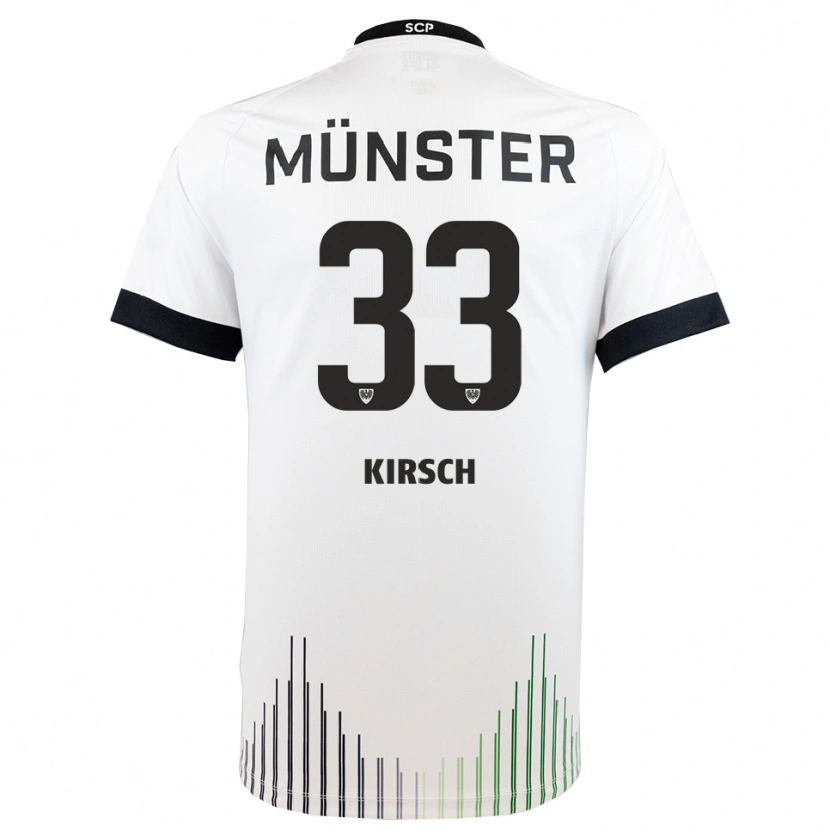 Danxen Kinderen Marian Kirsch #33 Wit Zwart Uitshirt Uittenue 2025/26 T-Shirt België