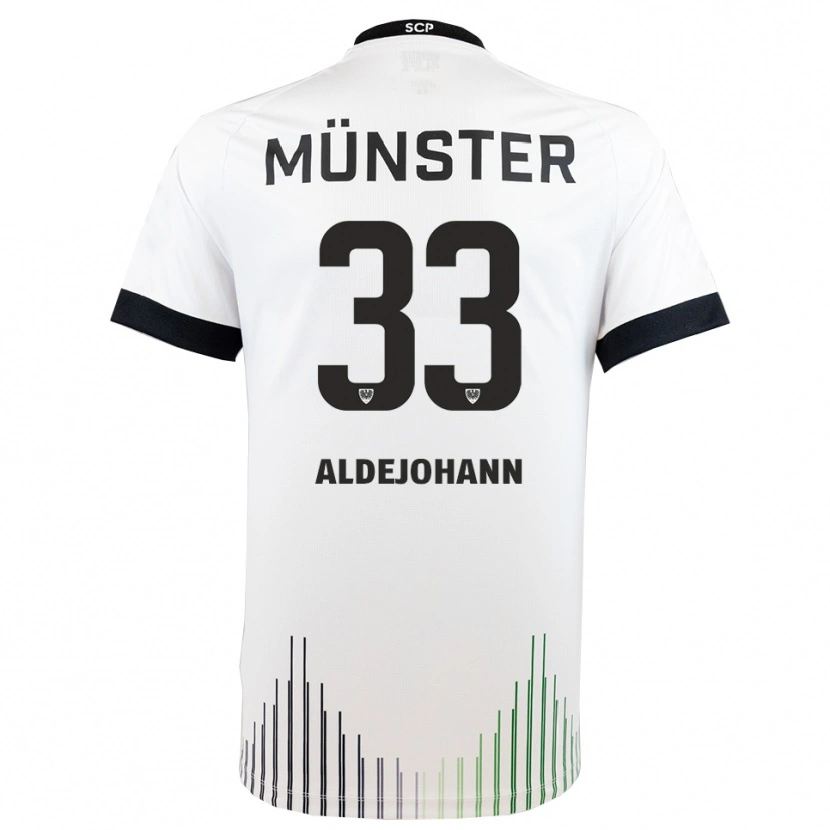 Danxen Kinderen Sören Aldejohann #33 Wit Zwart Uitshirt Uittenue 2025/26 T-Shirt België