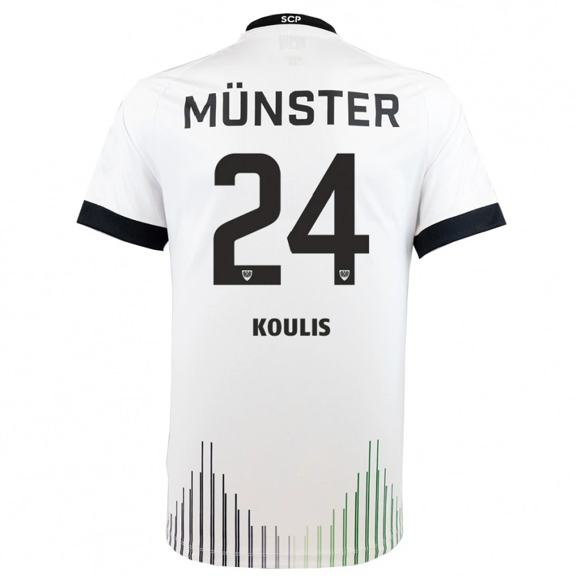 Danxen Kinderen Niko Koulis #24 Wit Zwart Uitshirt Uittenue 2025/26 T-Shirt België