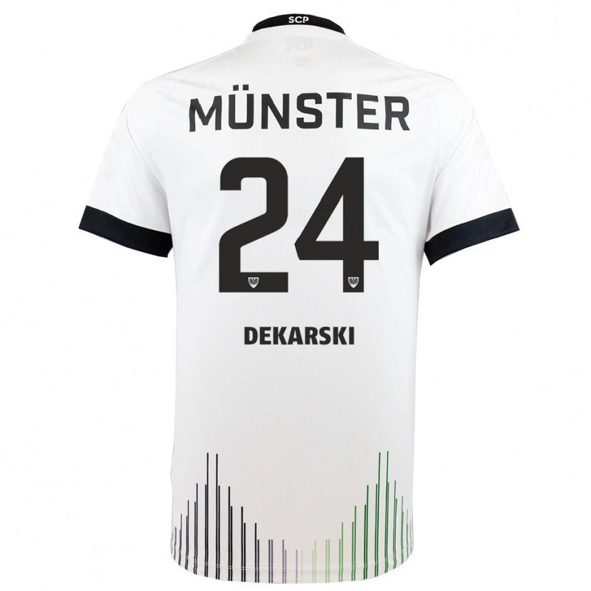 Danxen Kinderen Lasse Dekarski #24 Wit Zwart Uitshirt Uittenue 2025/26 T-Shirt België