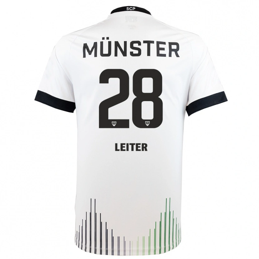 Danxen Kinderen Ben Leiter #28 Wit Zwart Uitshirt Uittenue 2025/26 T-Shirt België