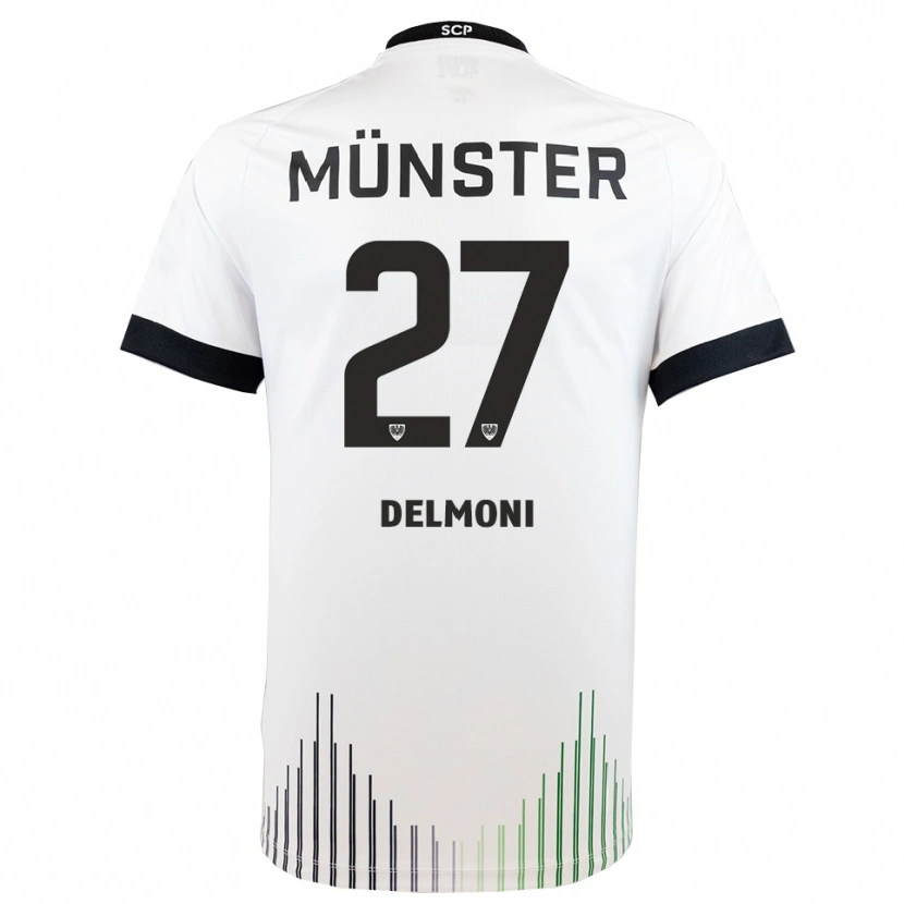 Danxen Kinderen Adrian Delmoni #27 Wit Zwart Uitshirt Uittenue 2025/26 T-Shirt België