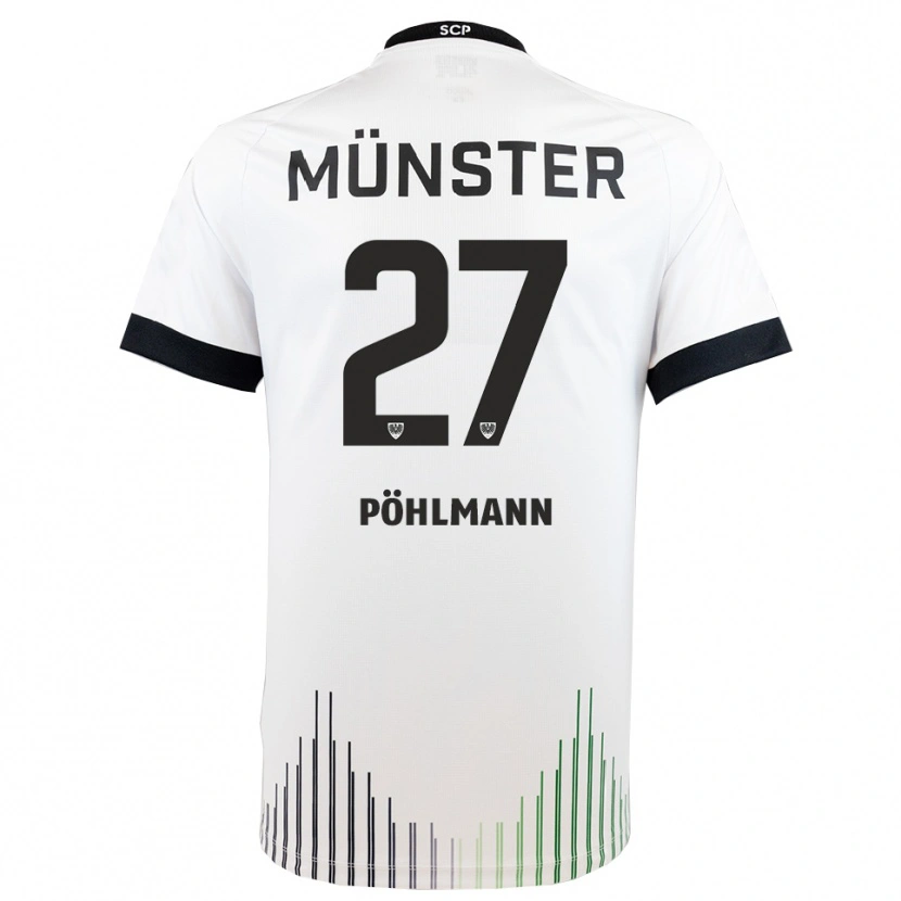 Danxen Kinderen Phil Pöhlmann #27 Wit Zwart Uitshirt Uittenue 2025/26 T-Shirt België