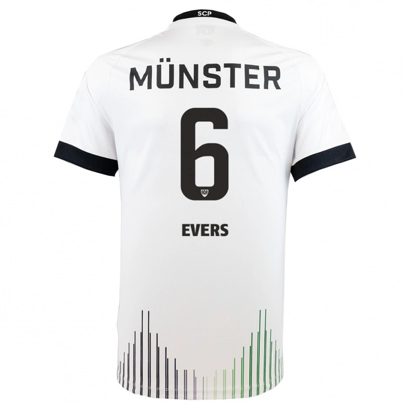 Danxen Kinderen Benjamin Evers #6 Wit Zwart Uitshirt Uittenue 2025/26 T-Shirt België
