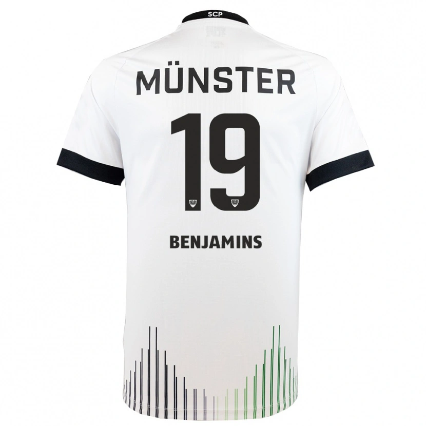 Danxen Kinderen Marvin Benjamins #19 Wit Zwart Uitshirt Uittenue 2025/26 T-Shirt België