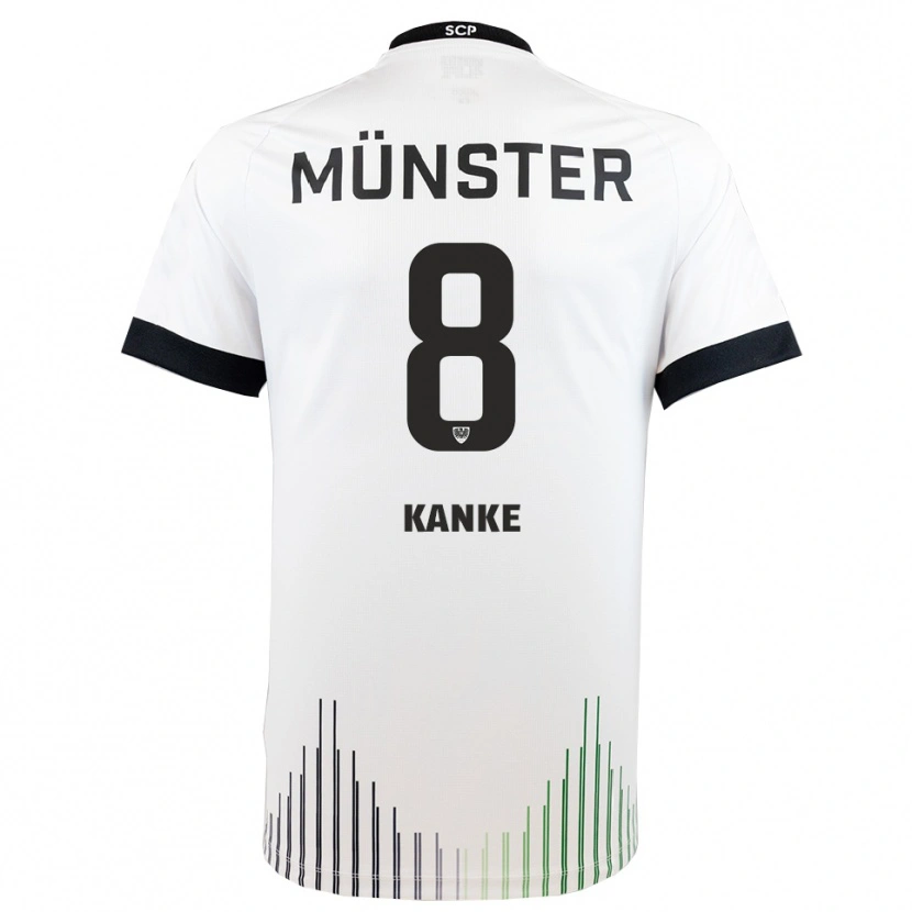 Danxen Kinderen Tim Kanke #8 Wit Zwart Uitshirt Uittenue 2025/26 T-Shirt België