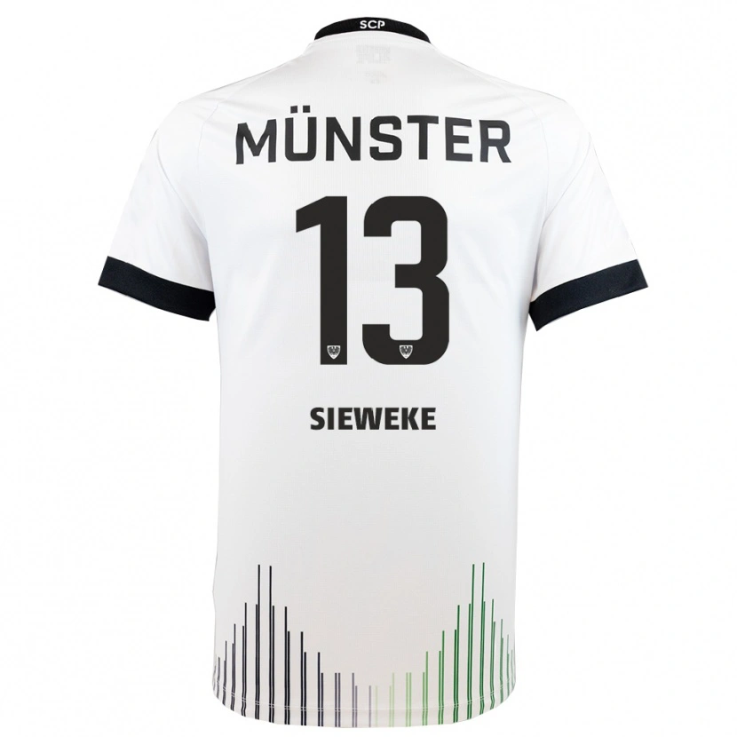 Danxen Kinderen Henri Sieweke #13 Wit Zwart Uitshirt Uittenue 2025/26 T-Shirt België