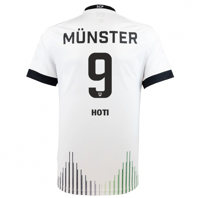 Danxen Kinderen Arbnor Hoti #9 Wit Zwart Uitshirt Uittenue 2025/26 T-Shirt België