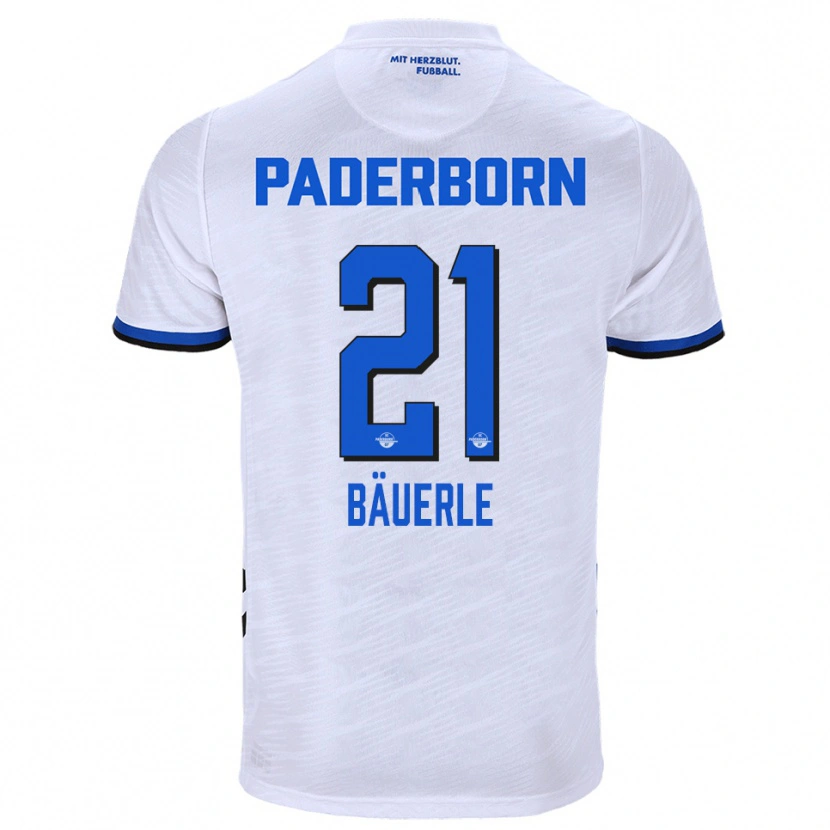 Danxen Kinderen Anton Bäuerle #21 Wit Blauw Uitshirt Uittenue 2025/26 T-Shirt België